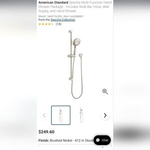 New American Standard Spectra Multi-Function Hand Shower Package, Brushed Nickel